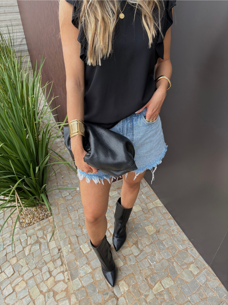 BOTA ANNE CURTA PRETA